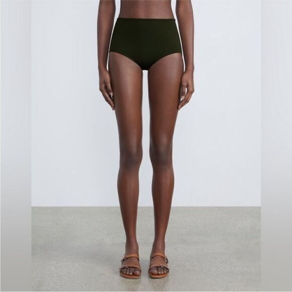 LAFAYETTE 148 NWT HIGH WAIST SWIM BOTTOM COLOR DEEP BASIL SIZE XS - Picture 2 of 5